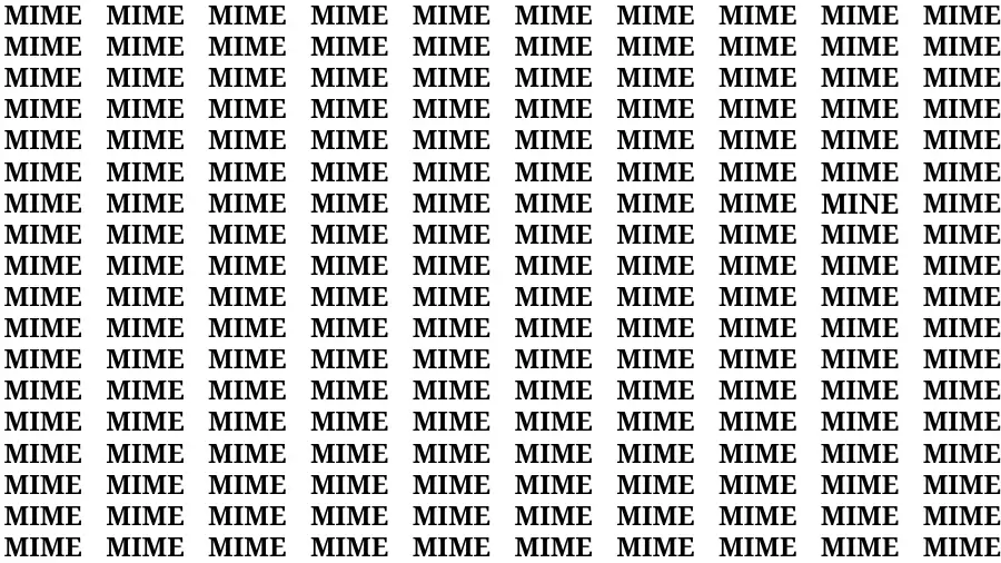 Observation Brain Test: If you have 50/50 Vision Find the word Mine in 15 Secs