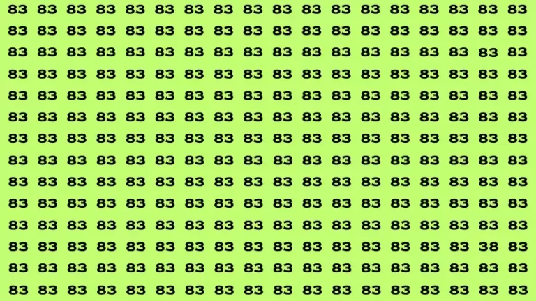 Brain Test: If you have Eagle Eyes Find the Number 38 among 83 in 15 Secs