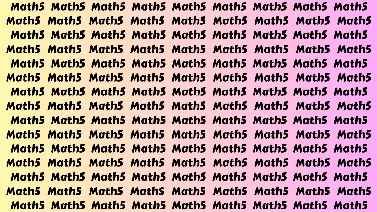 Optical Illusion Eye Test: If you have Eagle Eyes Find the Word Maths in 12 Secs