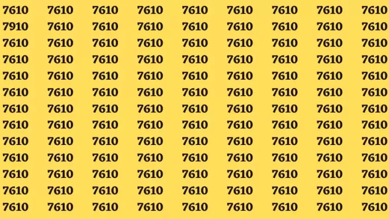 Observation Brain Test: If you have Hawk Eyes Find the Number 7910 among 7610 in 15 Secs