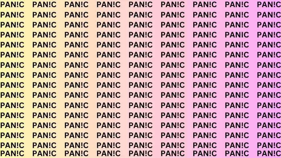 Observation Brain Test: If you have Eagle Eyes Find the Word Panic in 12 Secs