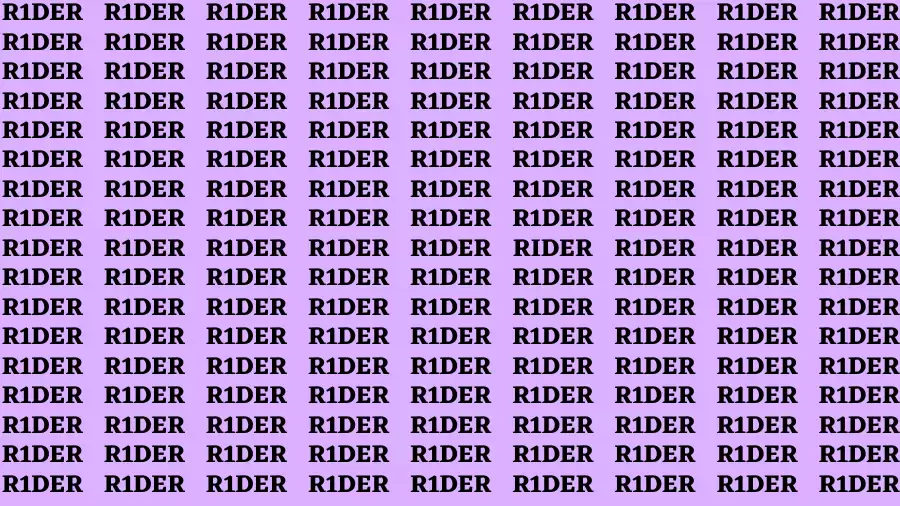 Brain Test: If you have Sharp Eyes Find the word Rider in 20 Secs