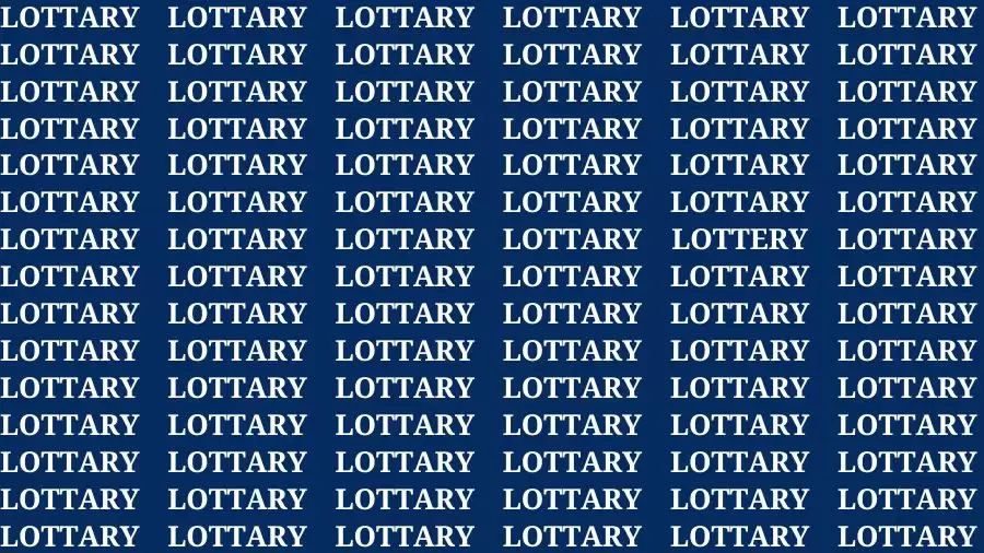 Brain Teaser: If you have Sharp Eyes Find the word Lottery in 20 Secs