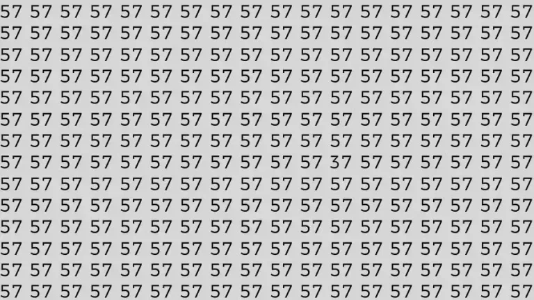 Observation Skills Test: If you have 50/50 Vision Find the number 37 among 57 in 16 Seconds?