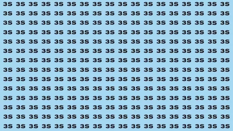 Observation Brain Test: If you have Sharp Eyes Find the number 35 in 20 Secs