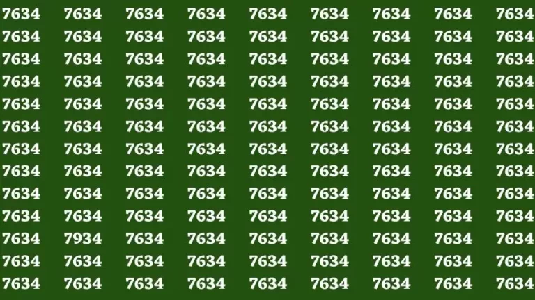 Observation Brain Test: If you have Eagle Eyes Find the number 7934 in 10 Secs