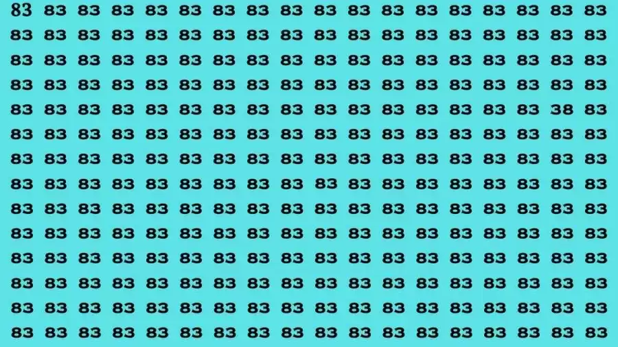 Observation Brain Test: If you have Keen Eyes Find the Number 38 among 83 in 15 Secs