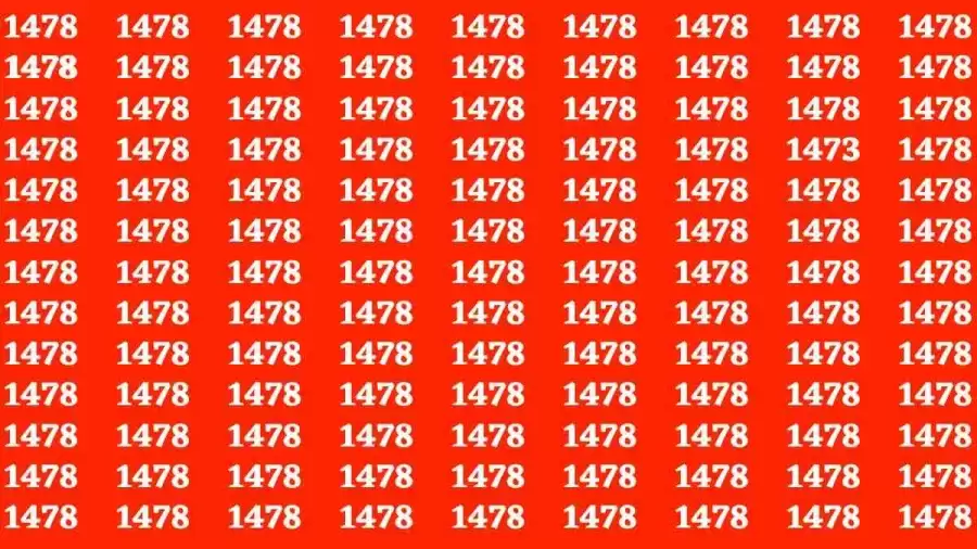 Observation Brain Test: If you have Keen Eyes Find the Number 1473 among 1478 in 15 Secs