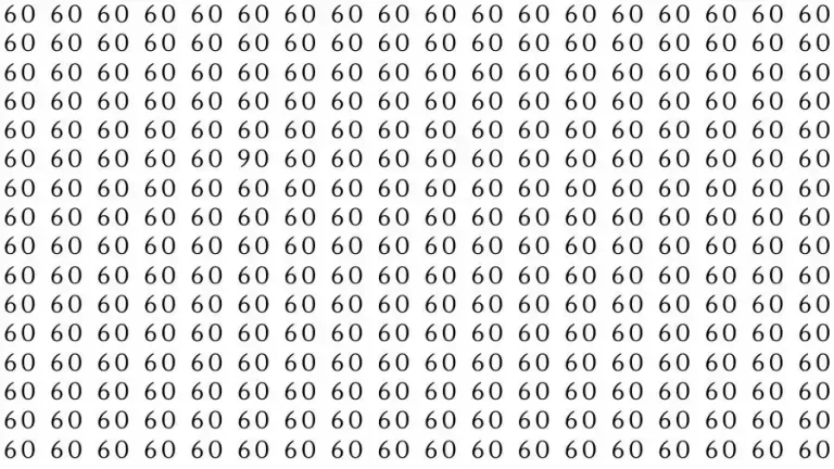 Observation Skills Test: If you have Eagle Eyes Find the number 90 among 20 in 20 Seconds