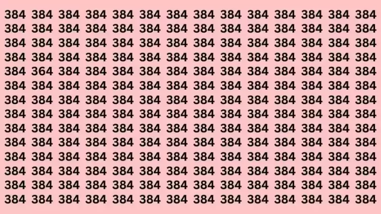 Brain Test: If you have Eagle Eyes Find the Number 364 in 10 Secs