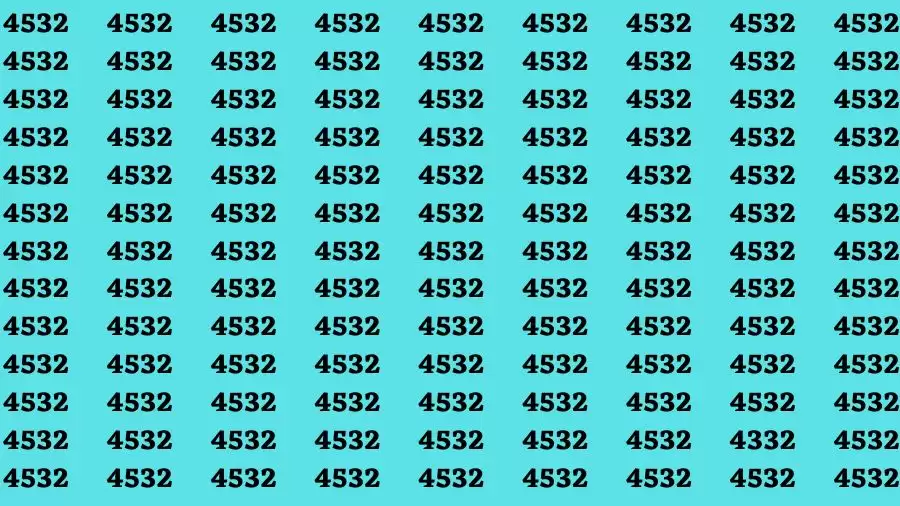 Brain Test: If you have Eagle Eyes Find the Number 4332 in 15 Secs