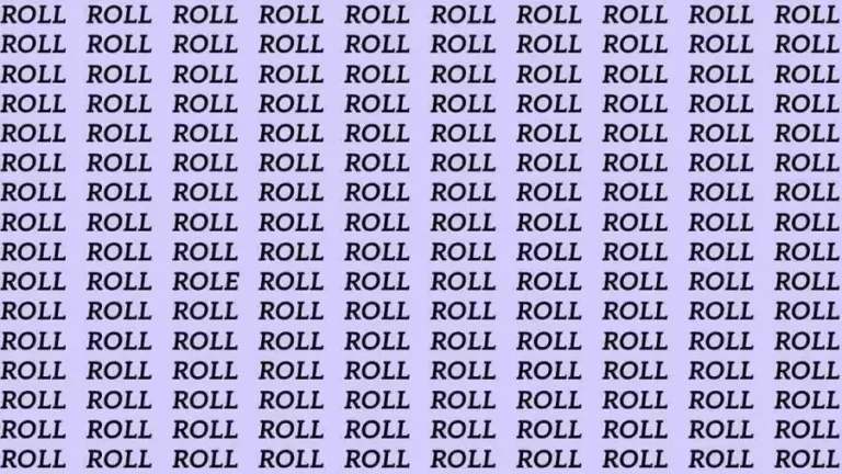 Observation Skill Test: If you have Eagle Eyes find the word Role among Roll in 10 Secs