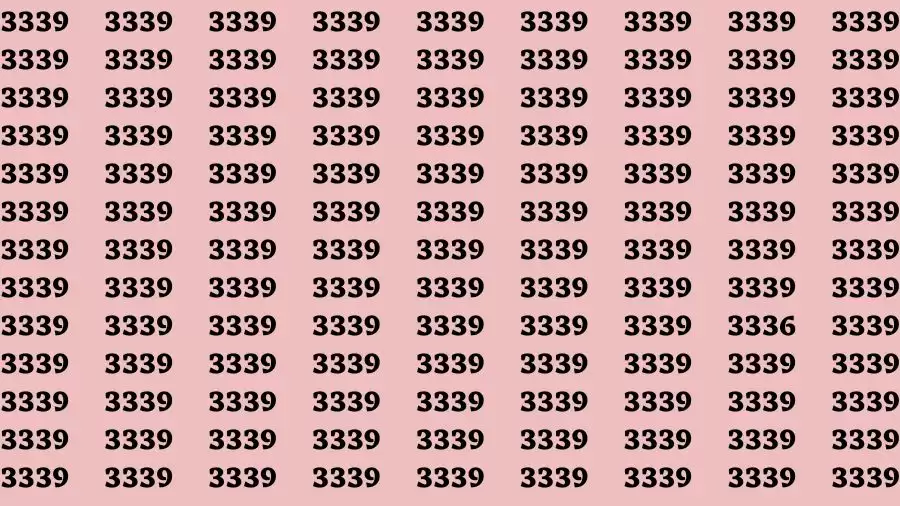 Observation Brain Test: If you have Sharp Eyes Find the number 3336 in 20 Secs