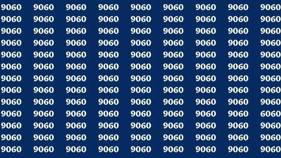 Brain Test: If you have Eagle Eyes Find the Number 6060 in 15 Secs