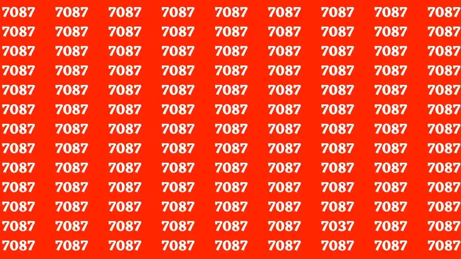 Observation Brain Test: If you have Eagle Eyes Find the number 7037 in 10 Secs