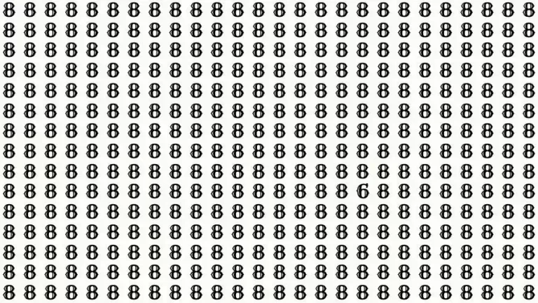 Optical Illusion Brain Test: If you have Eagle Eyes Find the number 6 among 8 in 10 Seconds?