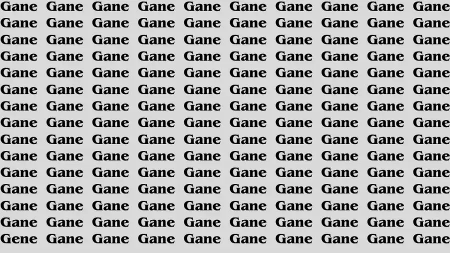 Observation Brain Test: If you have Eagle Eyes Find the Word Gene in 15 Secs