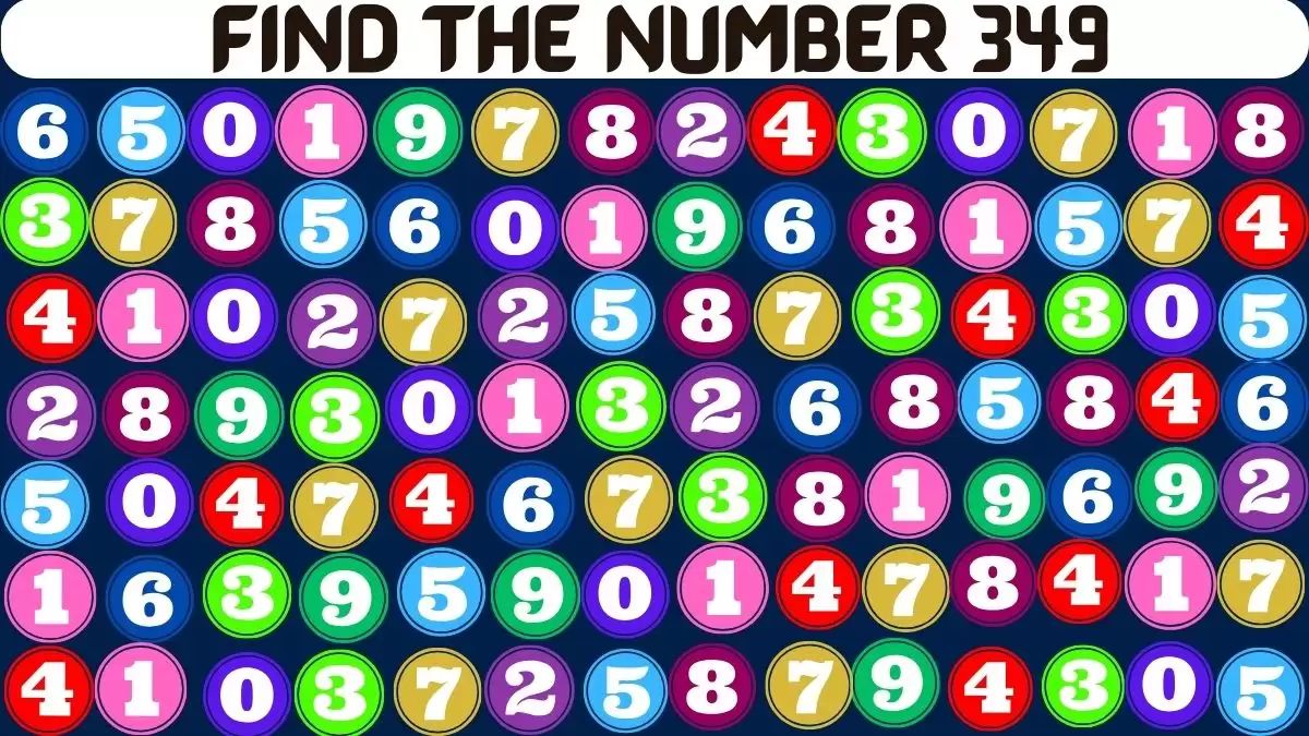 Optical Illusion Brain Test: If you have Sharp Eyes Find the Number 349 in 15 Secs