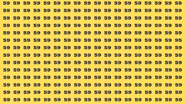 Observation Brain Test: If you have Hawk Eyes Find the Number 95 among 59 in 15 Secs