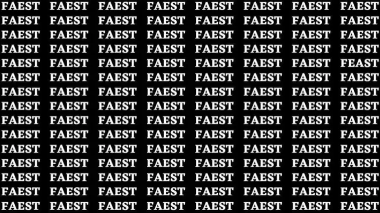 Optical Illusion Brain Test: If you have Hawk Eyes Find the Word Feast in 15 Secs