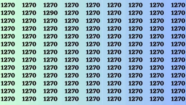 Observation Brain Test: If you have Keen Eyes Find the Number 1290 among 1270 in 15 Secs