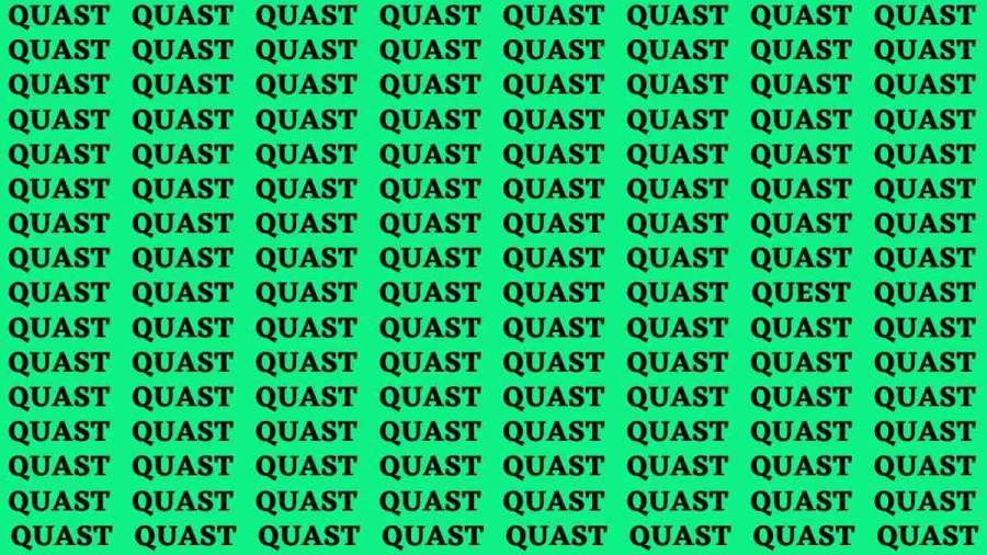 Observation Brain Test: If you have Sharp Eyes Find the word Quest in 20 Secs