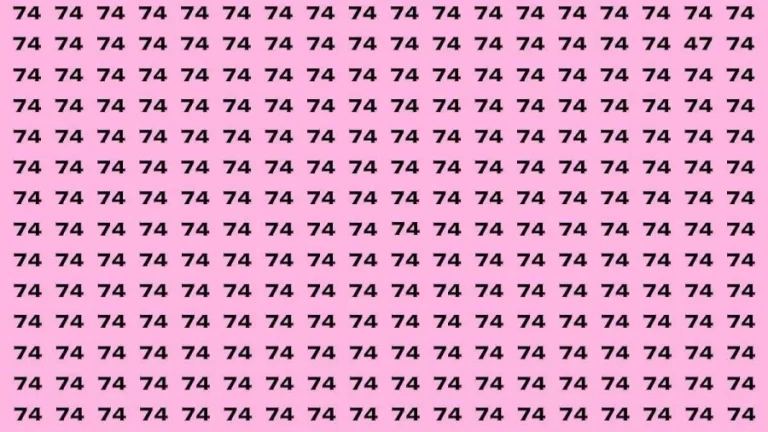 Observation Brain Test: If you have Hawk Eyes Find the Number 47 among 74 in 15 Secs