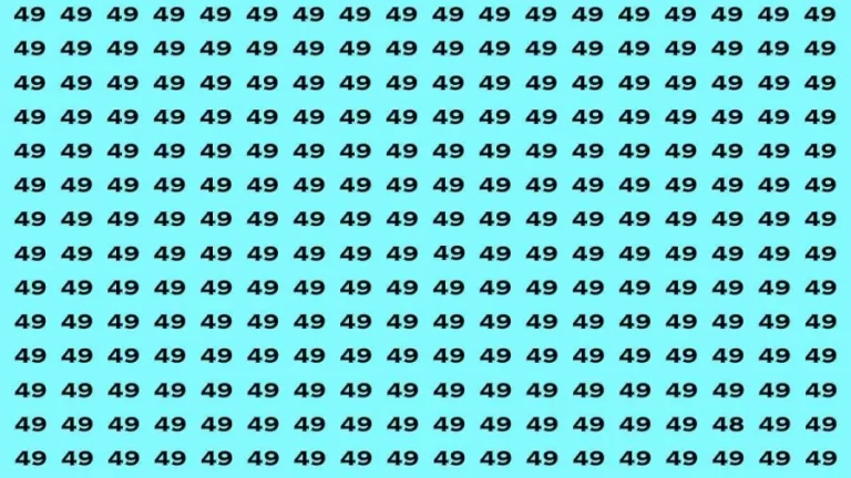 Observation Brain Test: If you have Sharp Eyes Find the number 48 in 20 Secs