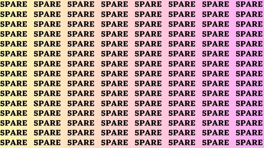 Brain Teaser: If you have Hawk Eyes Find the word Spare in 15 Secs