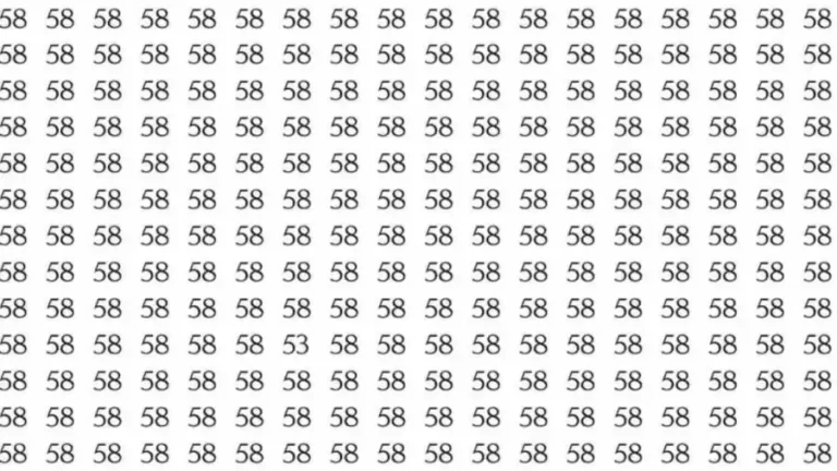 Optical Illusion Brain Test: If you have Eagle Eyes Find the number 53 among 58 in 7 Seconds?