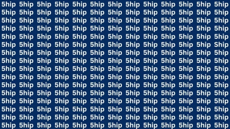 Brain Test: If you have Sharp Eyes Find the word Ship in 20 Secs