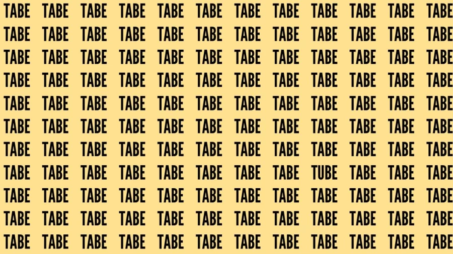 Observation Brain Test: If you have Eagle Eyes Find the word Tube in 15 Secs