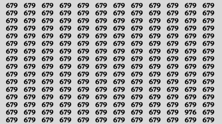 Observation Brain Test: If you have 50/50 vision Find the Number 976 in 15 Secs