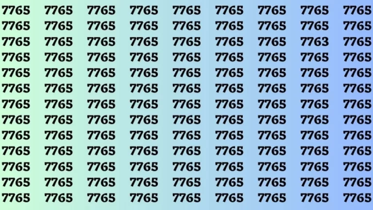 Brain Test: If you have Eagle Eyes Find the Number 7763 in 15 Secs