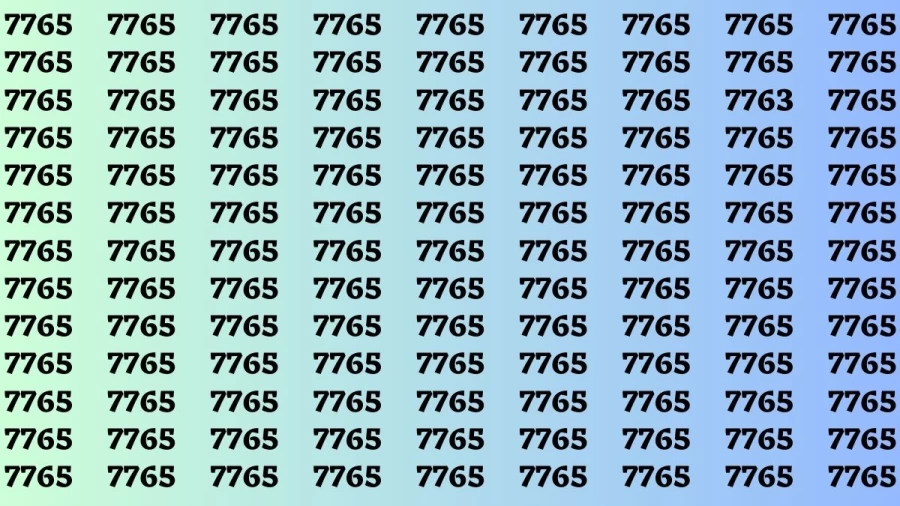 Brain Test: If you have Eagle Eyes Find the Number 7763 in 15 Secs