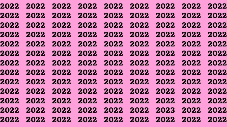 Observation Brain Test: If you have Eagle Eyes Find the number 2023 in 10 Secs