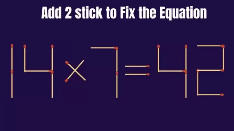 Add 2 Matchsticks to Make the Equation Right | Matchstick Brain Test