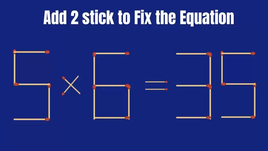 Brain Teaser: Add 2 matches to Correct this Equation | Matchstick Puzzle