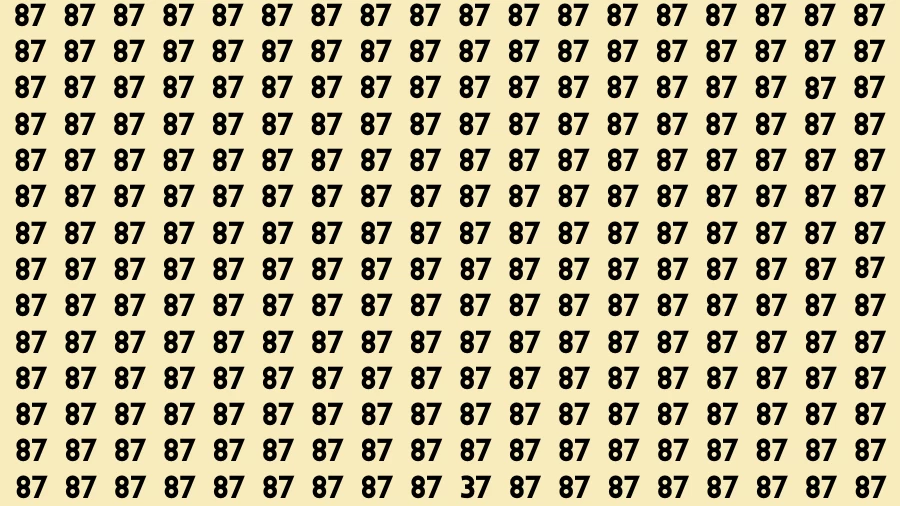 Brain Teaser Visual Test: If you have Hawk Eyes Find the Number 37 in 15 Secs