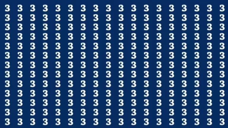 Brain Teaser for Geniuses: Find the 6 among 3s in 20 Seconds