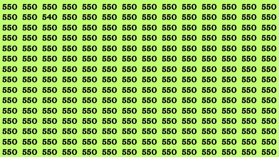 Brain Test: If you have Eagle Eyes Find the Number 540 among 550 in 15 Secs