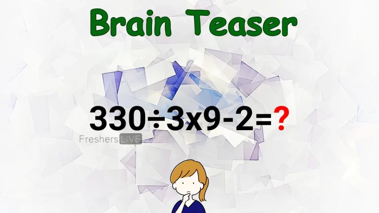 Can You Solve This Challenging Math Problem? Evaluate 330÷3×9-2