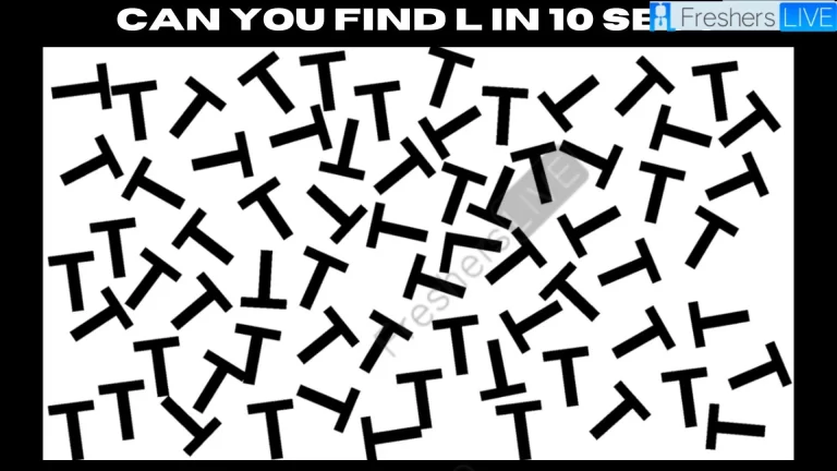 If You have 20/20 vision Can spot the hidden letter L among T’s in 10 seconds!