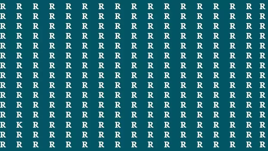 Observation Brain Challenge: If you have Eagle Eyes Find K among R in 12 Secs