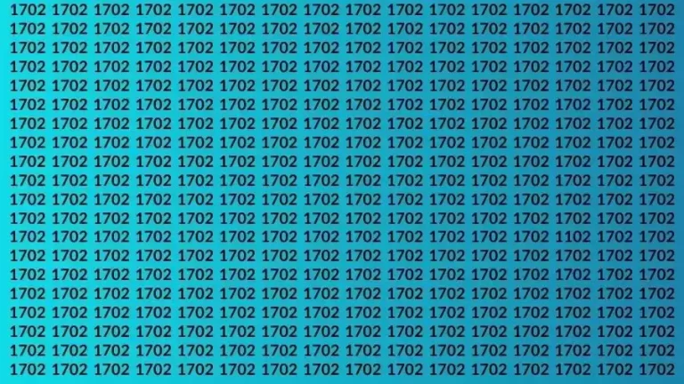 Observation Brain Test: Can you find the Number 1102 in 14 Secs?