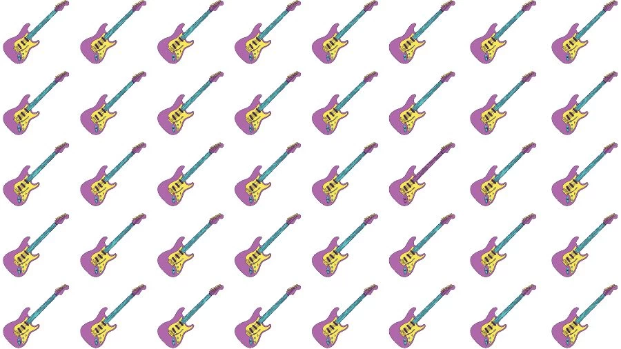 Observation Skill Test: Can you find the Odd Guitar in 10 Seconds?