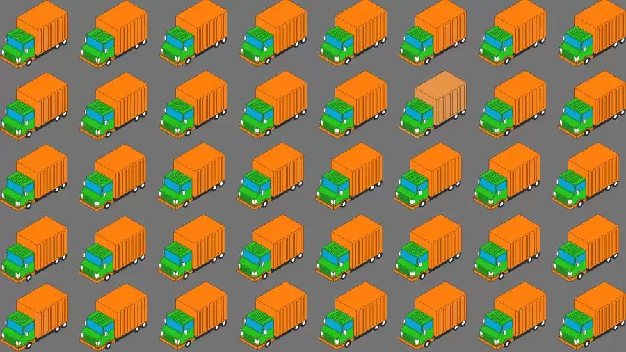 Observation Skills Test: Can you find the Odd Truck in 10 Seconds?