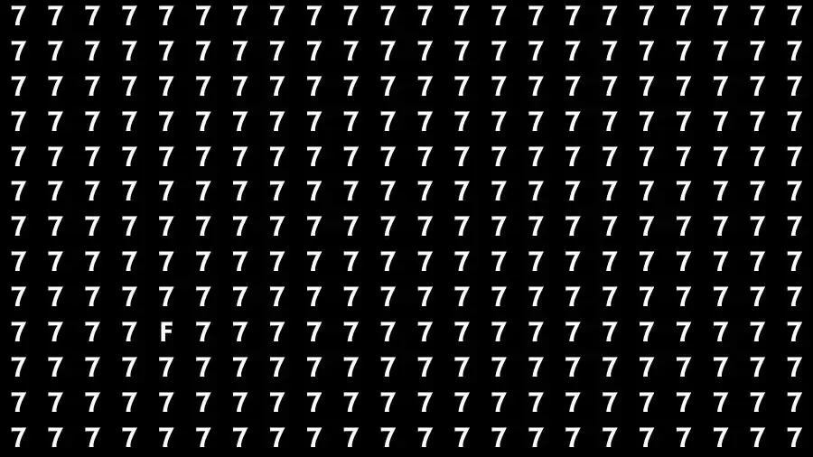 Observation Skills Test: If you have Eagle Eyes Find the letter F among 7 in 12 Seconds?