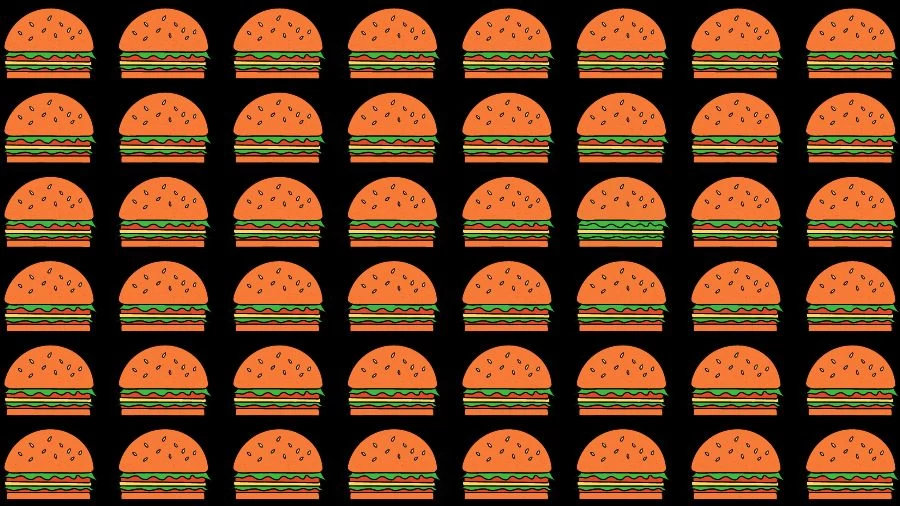 Observation Skills Test: Try to find the Odd Burger in this Image