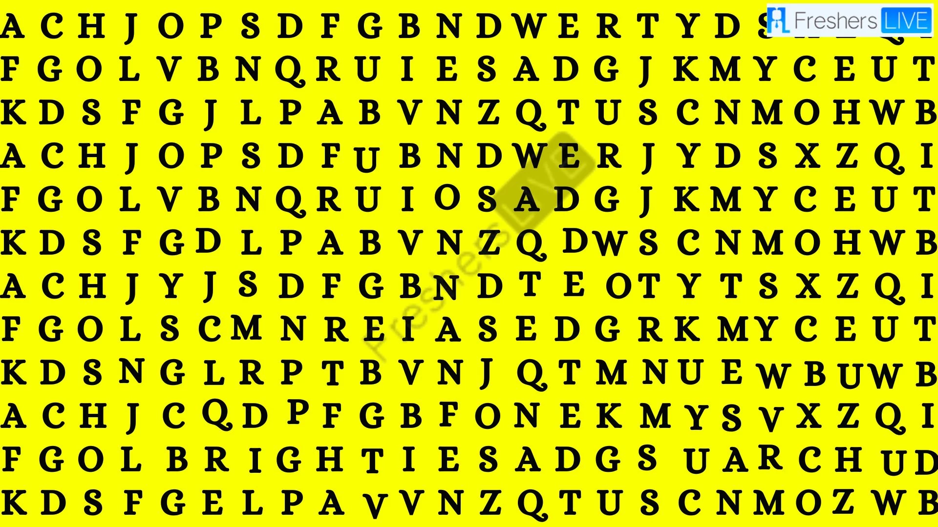 Only 20/20 HD Vision People can Find the Word Bright in Less than 7 Seconds